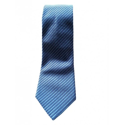 Pre-owned Armani Collezioni Silk Tie In Blue