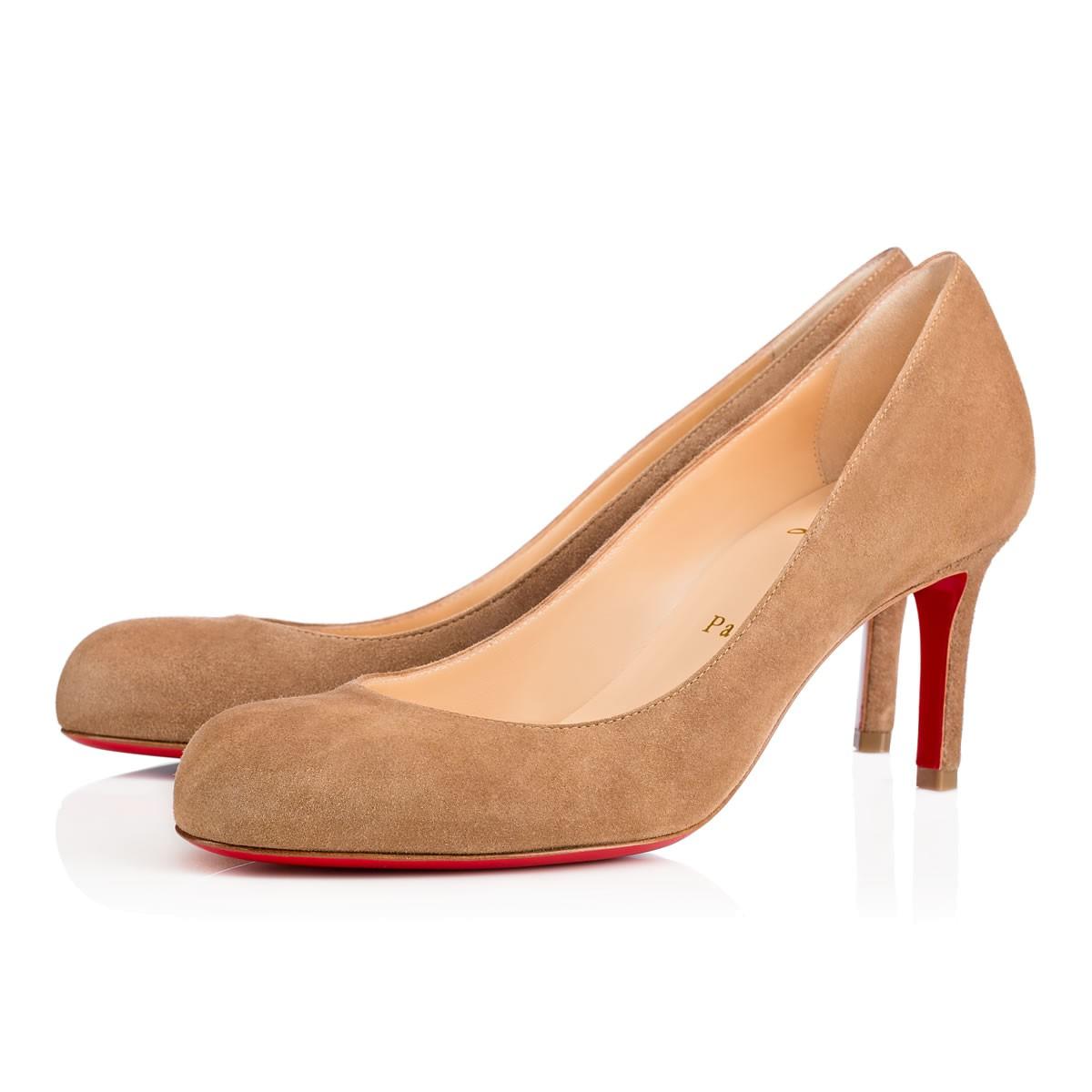 Christian Louboutin Simple Suede 70mm Red Sole Pump, Beige In ...