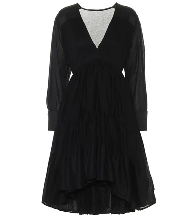 Kalita Vega Cotton-voile Minidress In Black