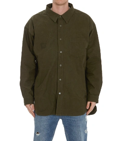 Readymade Buttoned Oversized Shirt In Green