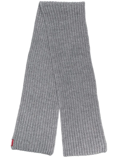 Dsquared2 Scarf With Logo In Grey