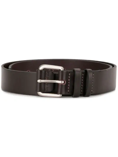 R.m.williams Covered Buckle Belt In Brown