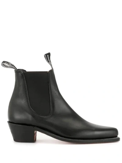 R.m.williams Millicent Pointed-toe Chelsea Boots In Black