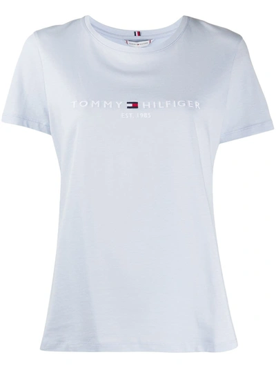 Tommy Hilfiger Embroidered Logo T-shirt In Blue