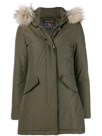 Woolrich Valentine Fur Trim Parka In Green | ModeSens