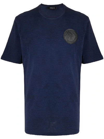 Dsquared2 Navy Blue Super Vintage Man T-shirt With Patch
