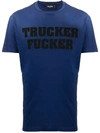 Dsquared2 Blue Trucker Fucker Man T-shirt