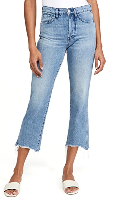 3x1 Shelter Austin Crop High-rise Jeans In Blue