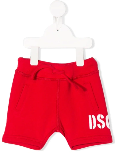 Dsquared2 Babies' Red Shorts With White Logo