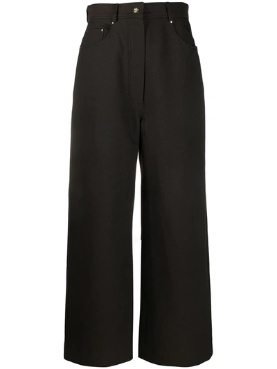 Acne Studios Wide-leg Straight Trousers In Brown