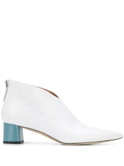 Emilio Pucci Pointed Low Ankle Boot In White