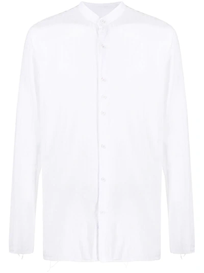 Costumein Lyocell Stand-collar Shirt In White