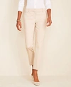 Ann Taylor The Petite Ankle Pant In Cotton Sateen - Curvy Fit In Island Sand