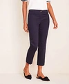 Ann Taylor The Petite Cotton Crop Pant In Atlantic Navy