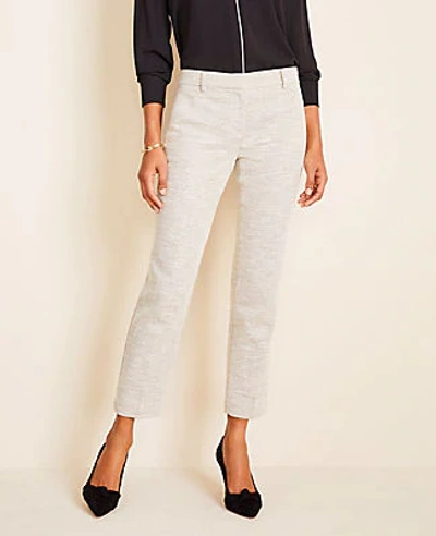 Ann Taylor The Ankle Pant In Windowpane Linen Twill - Curvy Fit In Neutral Multi