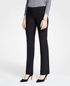 Ann Taylor The Petite Straight Leg Pant In Bi-stretch In Black