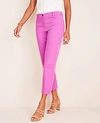 Ann Taylor The Petite Cotton Crop Pant In Purple Verbena