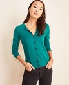 Ann Taylor Petite Ann Cardigan In Green Alpine