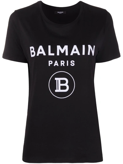 Balmain Logo-print Relaxed-fit T-shirt In Black