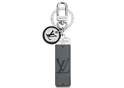 Pre-owned Louis Vuitton  Neo Club Bag Charm And Key Holder Monogram Eclipse Reverse Gray