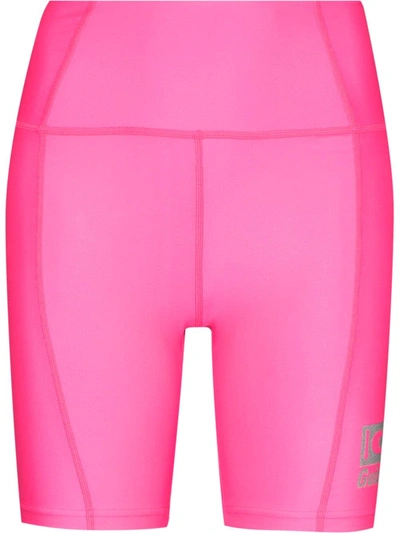 Danielle Guizio Logo-print Cycling Shorts In Pink