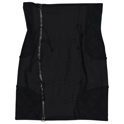 Pre-owned Balmain Wool Mid-length Skirt In Black