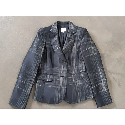 Pre-owned Armani Collezioni Silk Short Waistcoat In Grey