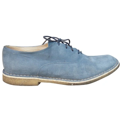 Pre-owned Sartore Lace Ups In Blue