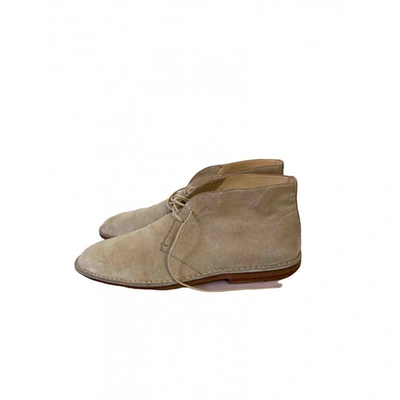 Pre-owned Dior Beige Suede Boots