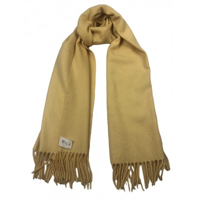 Pre-owned Courrèges Wool Scarf In Yellow