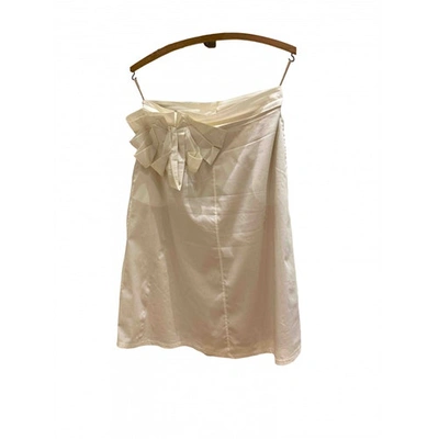 Pre-owned La Perla Mid-length Skirt In White