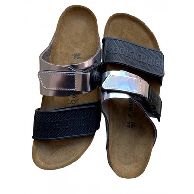 Pre-owned Rick Owens Leather Sandals In Silver