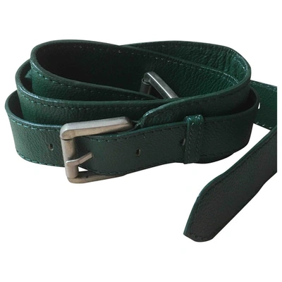 Pre-owned Bruuns Bazaar Leather Belt In Green
