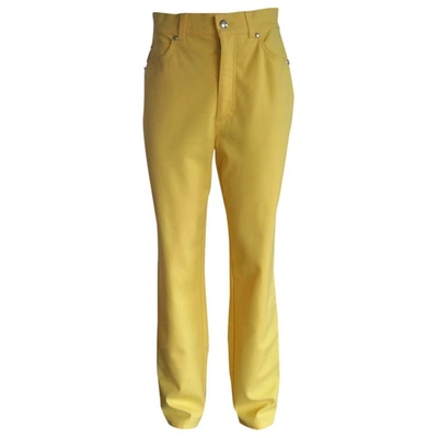 Pre-owned Escada Straight Pants In Yellow