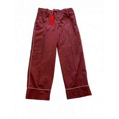 Pre-owned The Gigi Large Pants In Burgundy