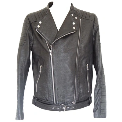Pre-owned Balmain Leather Jacket In Black