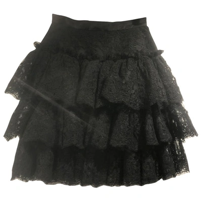 Pre-owned Emanuel Ungaro Mini Skirt In Black