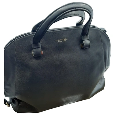 Pre-owned Lancel Solferino Black Leather Handbag
