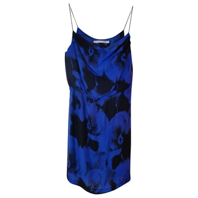 Pre-owned Tiger Of Sweden Silk Mini Dress In Blue