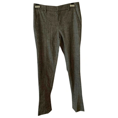 Pre-owned Gucci Wool Trousers In Grey
