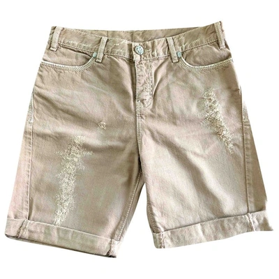 Pre-owned Pinko Short Jeans In Brown