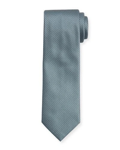Brioni Textured Dot Neat Silk Tie In Light Blue