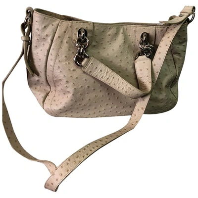 Pre-owned Furla Leather Handbag In Beige