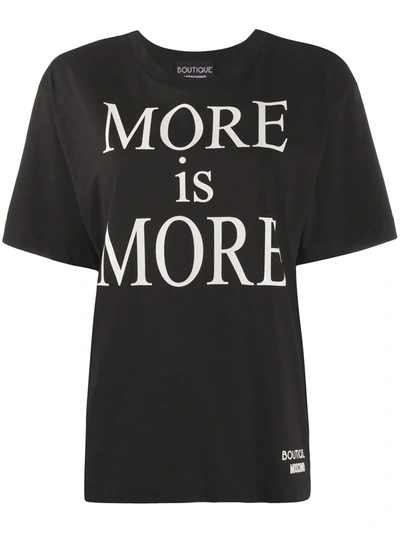 Boutique Moschino More Is More Print T-shirt In Black