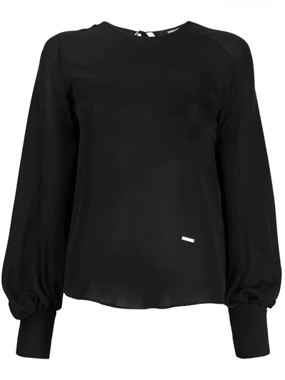 Dsquared2 Bishop Sleeve Blouse In Black