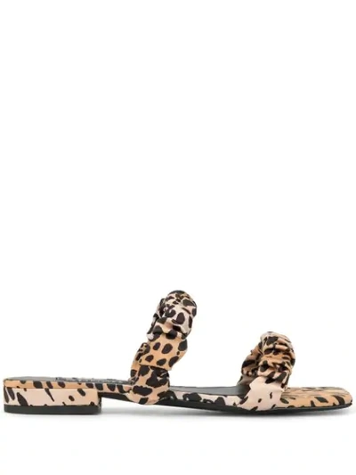 Senso Harley Ii Leopard Satin Sandals In Brown