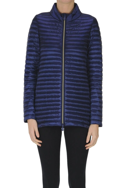 Save The Duck Quilted Fabric Ultralight Down Jacket In Blue