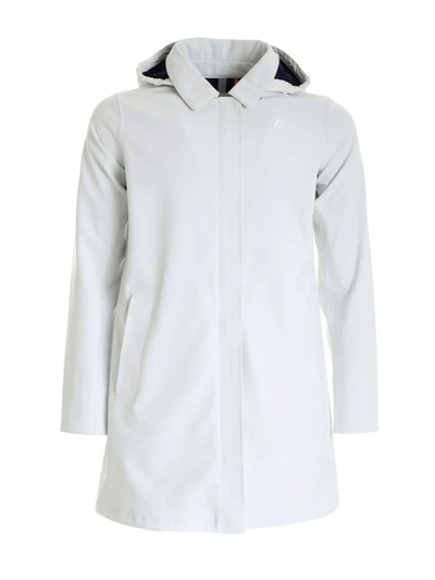 K-way Mathilde Bonded Jersey Raincoat In White