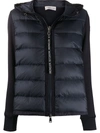 Moncler Hooded Down Jacket In Blue