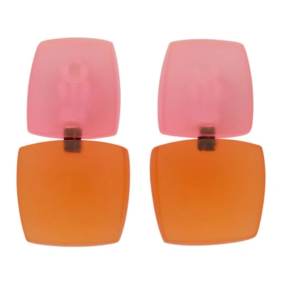 Monies Pink And Orange Izzy Earrings In Pink/orang